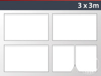 Sidevægge til Foldetelt FleXtents 3x3m, Hvid