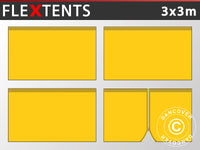 Sidevægge til Foldetelt FleXtents 3x3m, Gul