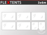 Sidevægge til Foldetelt FleXtents 3x6m, Transparent