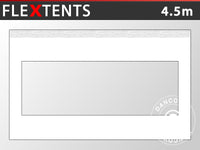 Sidevæg m/panoramavindue til FleXtents, 4,5m, Hvid