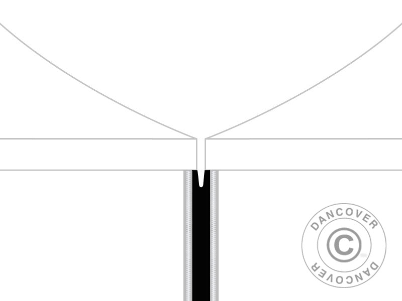 Samlestykke til FleXtents® PRO foldetelt 4m serien, Sort, 2 stk.