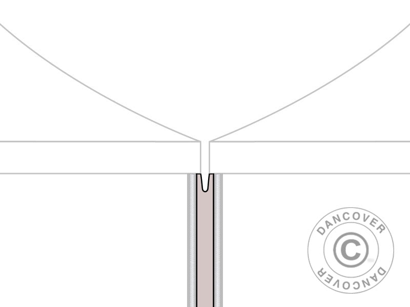 Samlestykke til FleXtents® PRO foldetelt 4m serien, Latte, 2 stk.