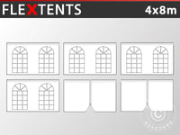 Sidevægge til Foldetelt FleXtents Vintage 4x8m, Hvid