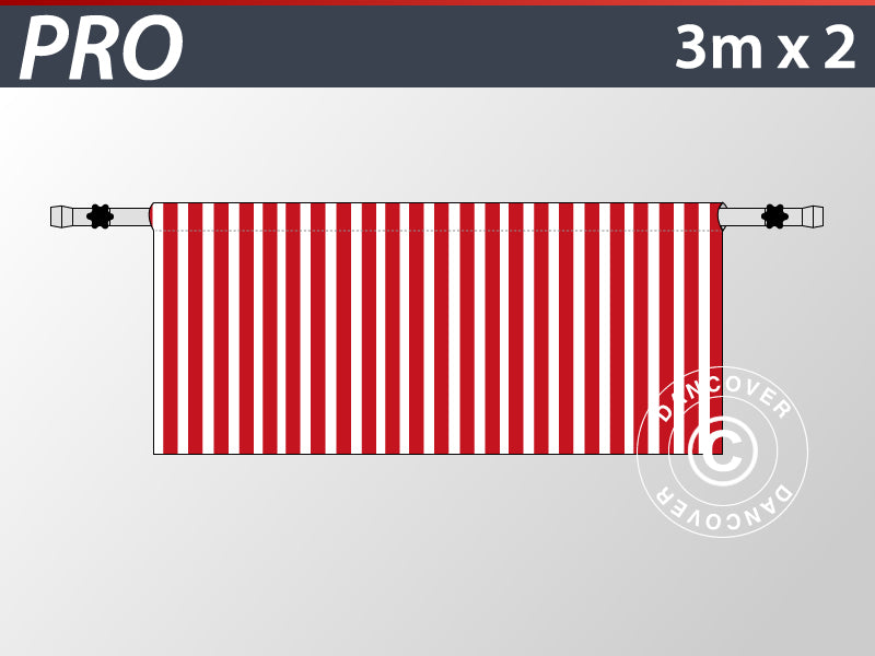 Halvvæg til FleXtents PRO, 6m, Stribet