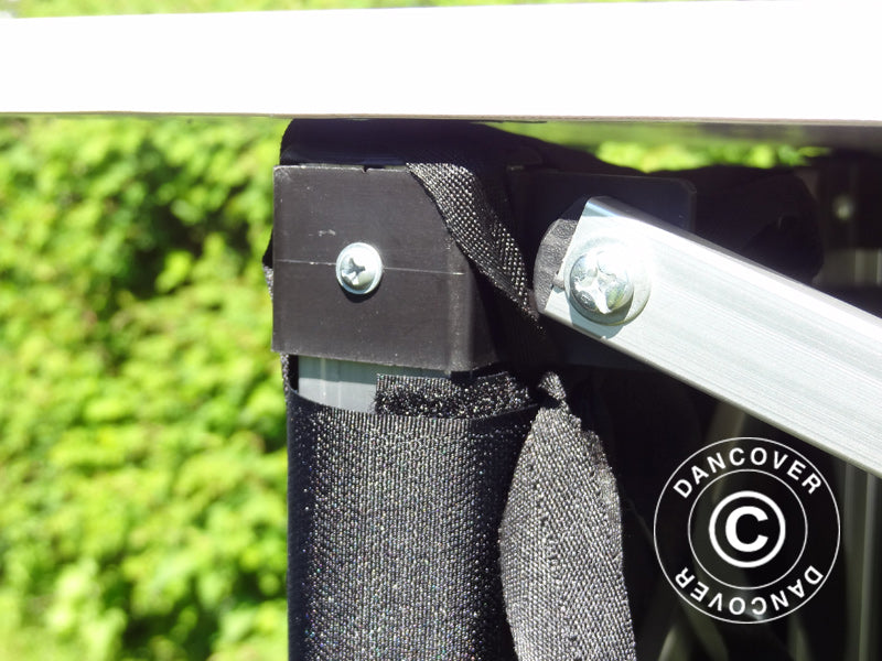 Sidepanel til FleXtents PRO foldedisk, 3m, Sort