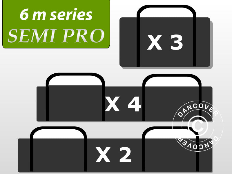 Opbevaringstaske pakke, festtelt 6 meter serien SEMI PRO