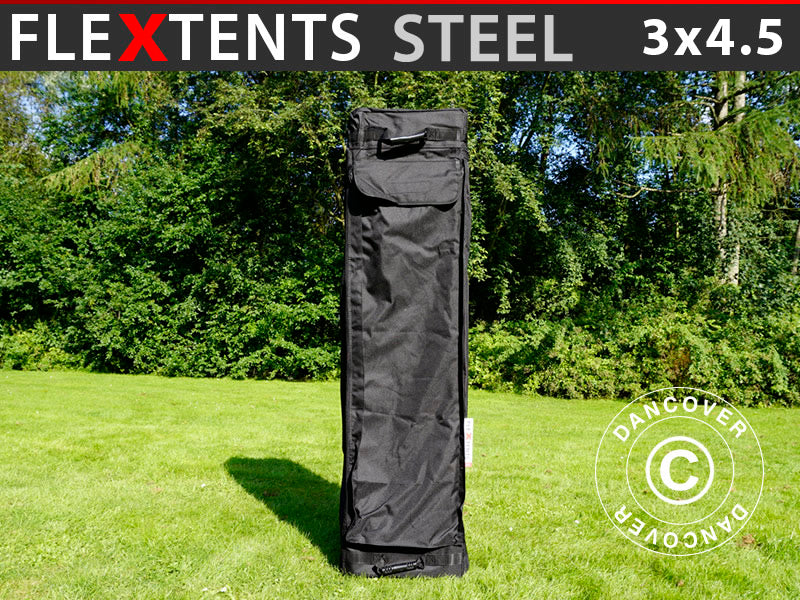 FleXtents® Steel Bæretaske m/hjul 3x4,5m, Sort