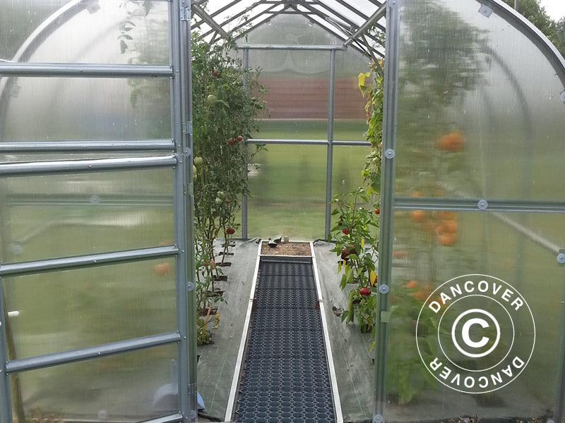 Drivhus profiler til midtergang m/ 30 græsarmeringsplader, 12m