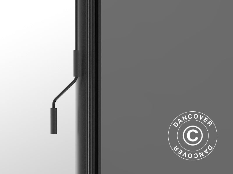 Sidevæg til pergola pavillon San Fernando, 3m, Mørkegrå