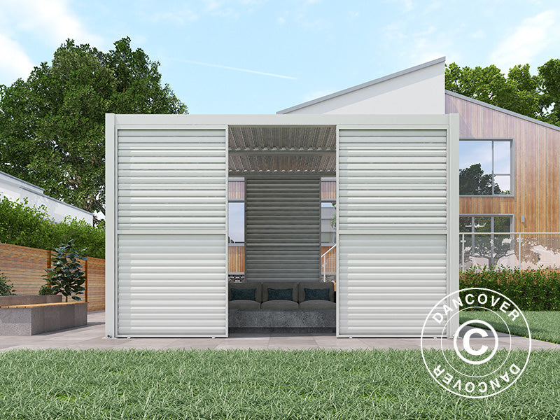 Lamelvæg til bioklimatisk pergola pavillon San Pablo, 1,23x2,175m, Hvid