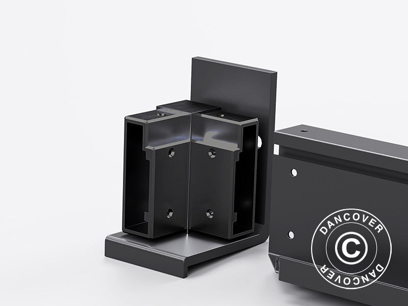 Vægbeslag til San Pablo pergola pavillon 3x3m, 3x4m og 4x4m, Sort, 2 stk.