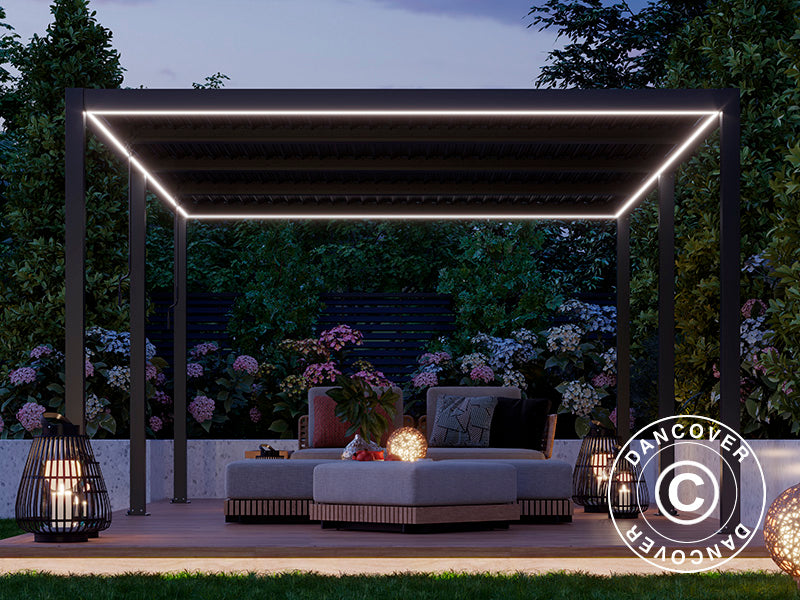 LED strips til San Pablo pergola 3x5,8m, 6 stk., Varm hvid