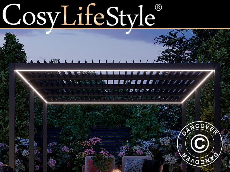 LED strips til San Pablo pergola 3x5,8m, 6 stk., Varm hvid