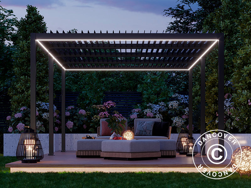 LED strips til San Pablo pergola 4x5,8m, 6 stk., Varm hvid