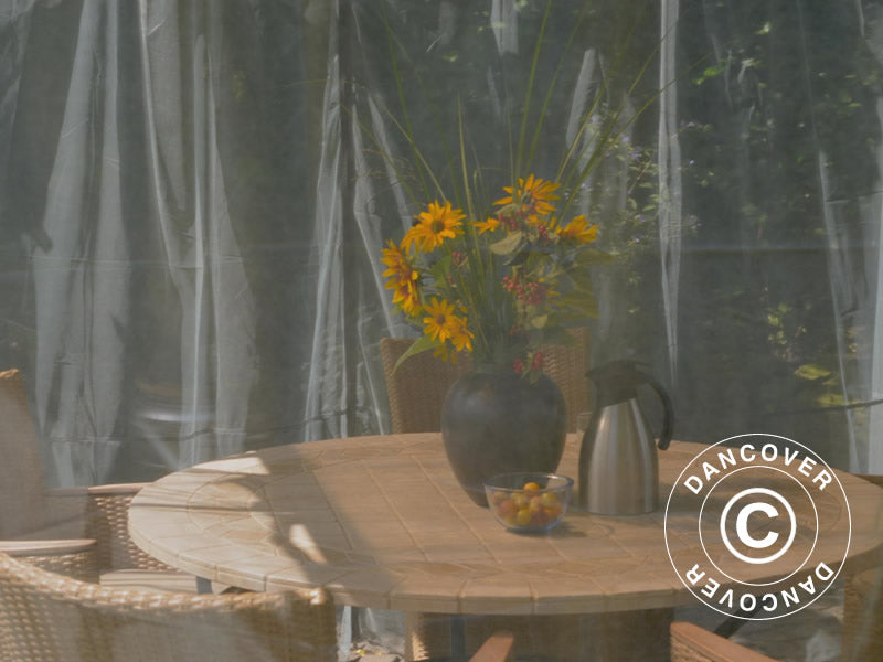 Myggenet til pavillon Palermo og Martinique, 4 stk., Sort