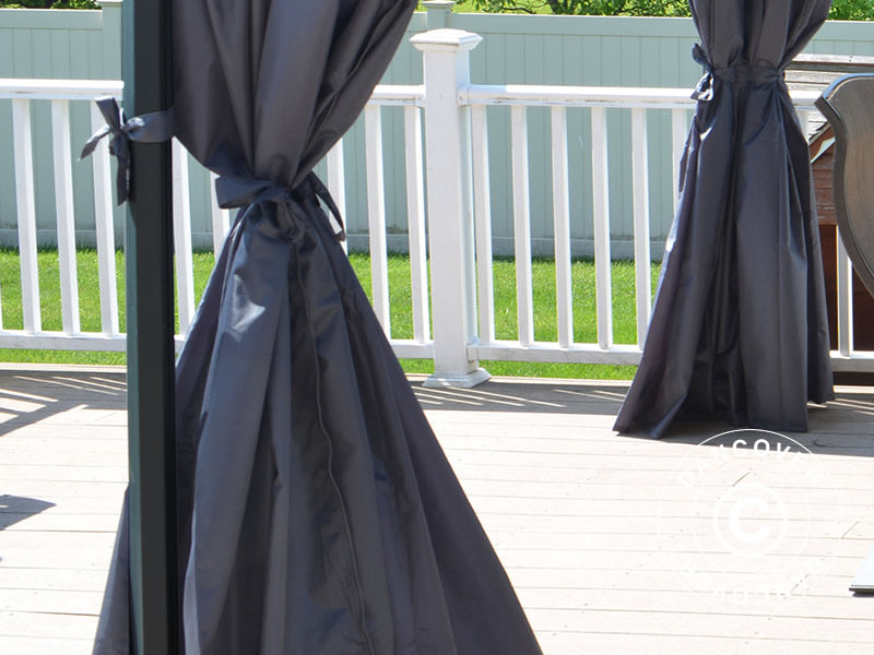 Sidevægge til pavillon Martinique, 4 stk., Grå