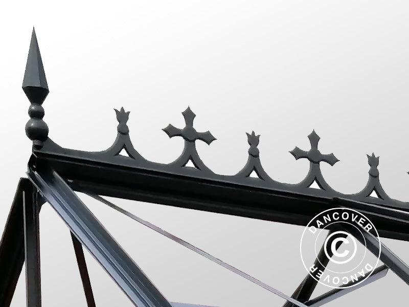 Tagudsmykning eller cresting til orangeri 3,73x3,73x2,32m, Sort