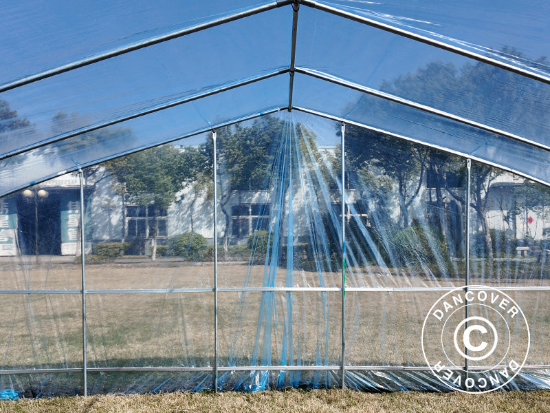 Polytunnel drivhus cover til GH18410, 6x20x2,5m, 100-micron PO film, Transparent