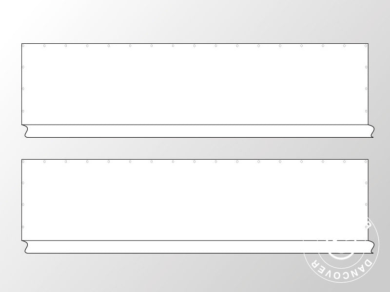 Sidevægge u/vinduer til partytelt PLUS 12m, 2 stk, Hvid