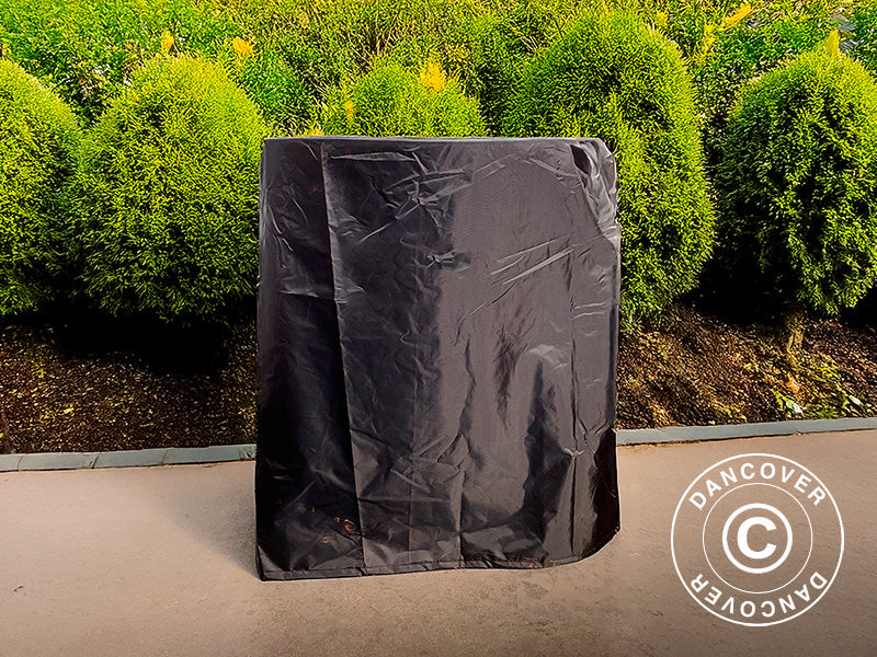 Overtræk til bålfad m/brændeopbevaring, Ø93x98cm, Sort