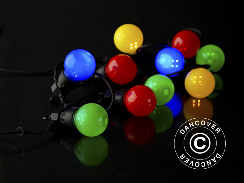 LED Lyskæde Suppleringssæt, Lucas, Sirius, 3m, Sort/Mix/Varm Hvid