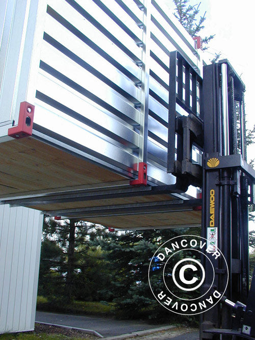 Gaffeltruck greb til container Orion