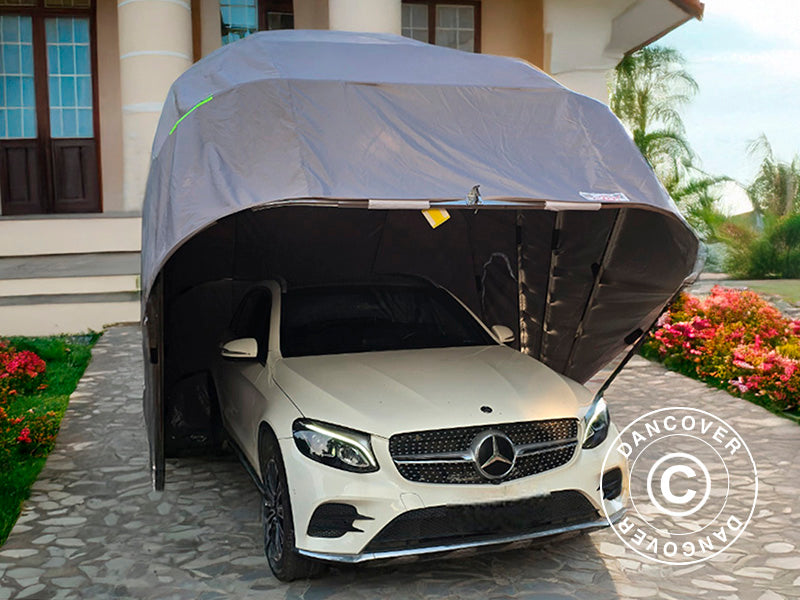 Foldegarage (Bil), 2,8x6,4x2,65m, Grå