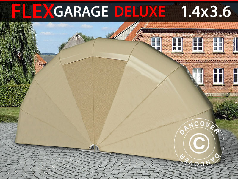 Foldegarage (MC), 1,4x3,6x1,8m, Beige