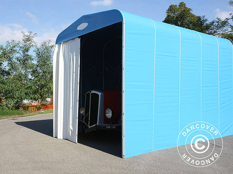 Foldetunnelgarage (Campingvogn), 3,5x7,21x3,9m, Beige