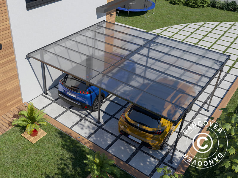 Dobbelt carport Mistral Double, 6,06x5,09x2,27m, Antracit