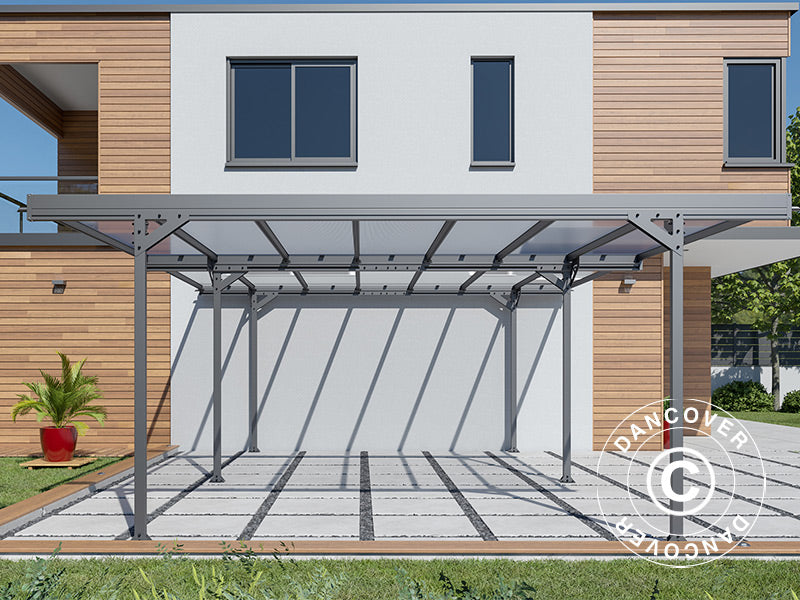 Dobbelt carport Mistral Double, 6,06x5,09x2,27m, Antracit