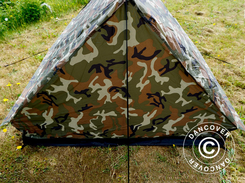 Camouflagetelt Woodland MINI PACK, 2 personer
