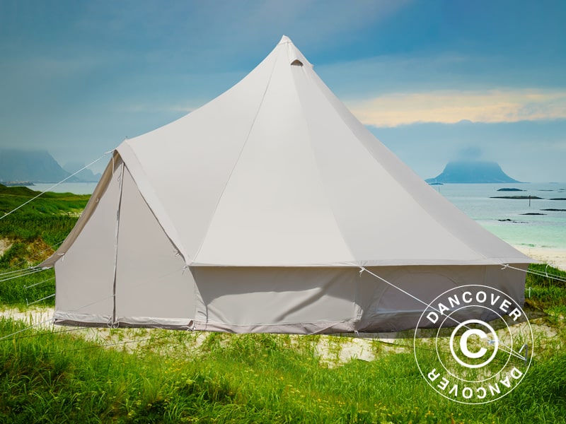 Glampingtelt TentZing®, 5x5m, 6 Personer, Sand