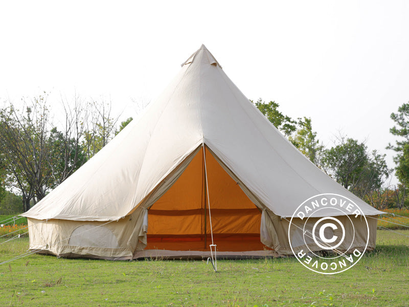 Glampingtelt TentZing®, 7x7m, 10 Personer, Sand