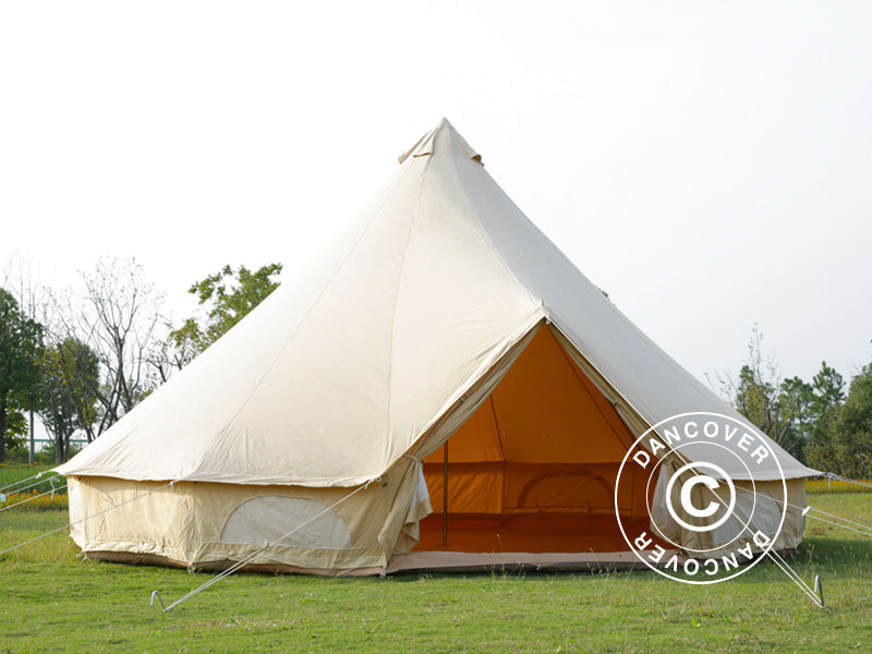 Glampingtelt TentZing®, 7x7m, 10 Personer, Sand