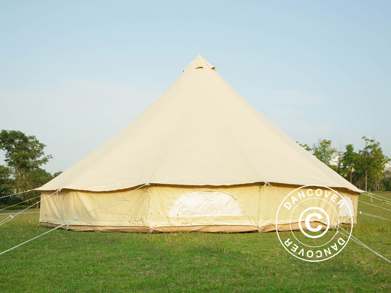 Glampingtelt TentZing®, 7x7m, 10 Personer, Sand