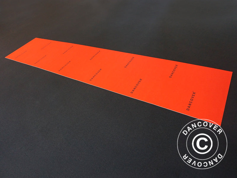 Rød løber m/tryk, 1,2x6m