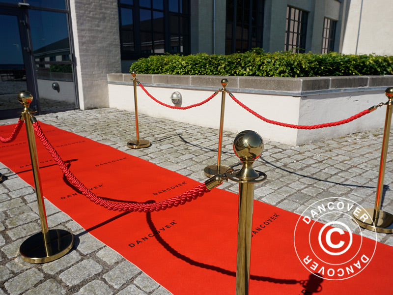 Rød løber m/tryk, 2,4x6m