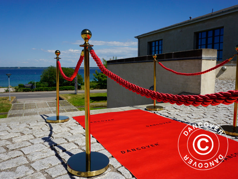 Rød løber m/tryk, 2,4x12m