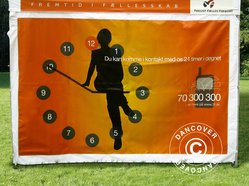 Sidevæg med fuld print 2m til FleXtents PRO