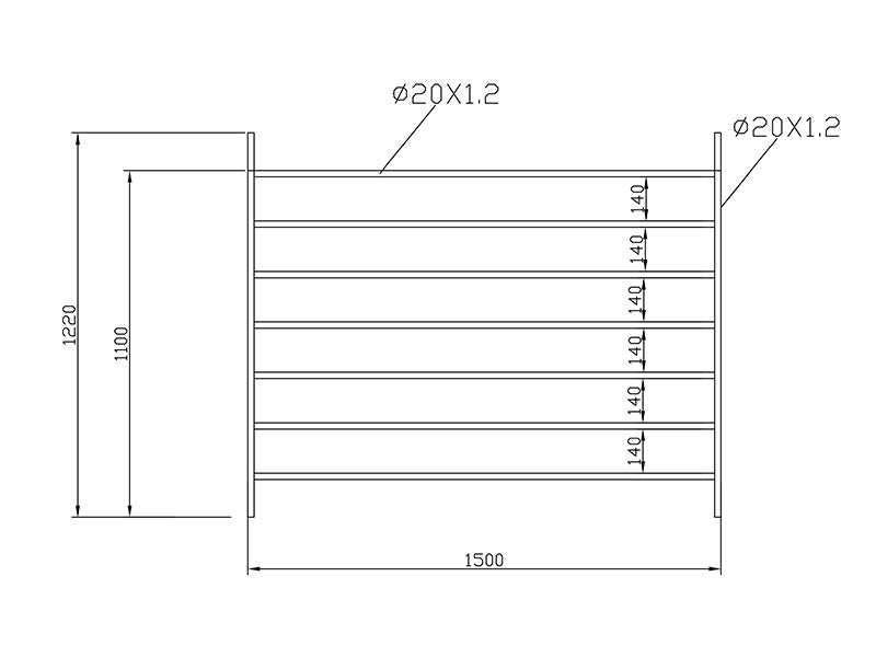 Dyrefold, 1,5x1,22m, 8 stk., Sølv