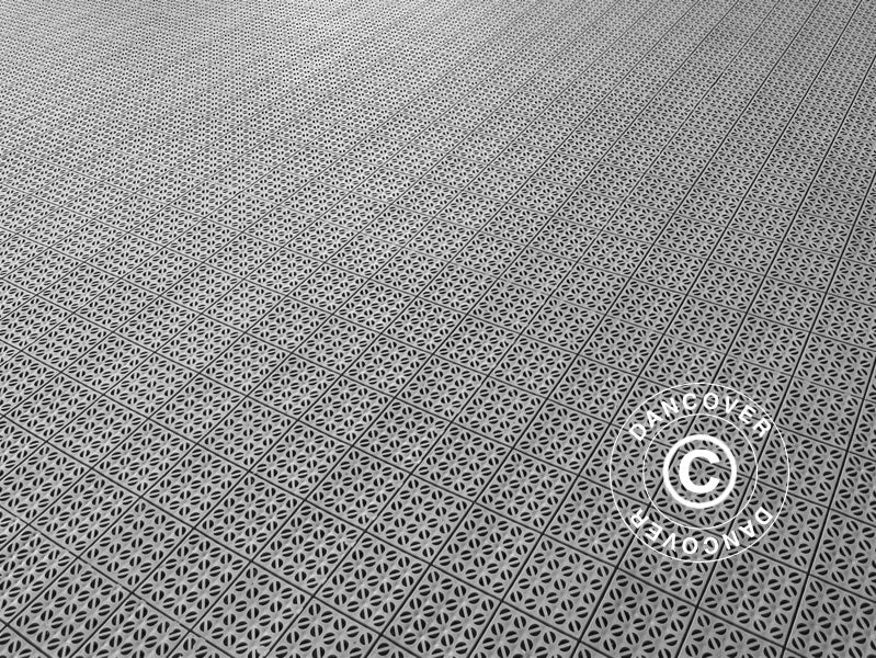 Plastgulv Basic, Multiplate Grå, 1,23 m² (4 stk)