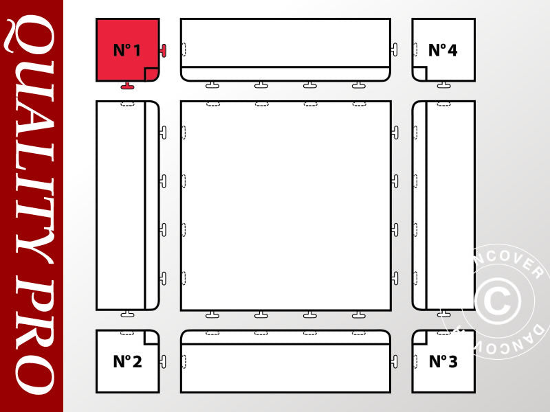 Plastgulv hjørnestykke nr. 1, Antracit