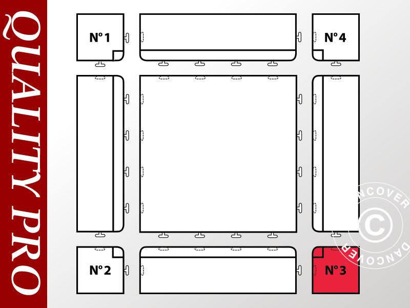 Plastgulv hjørnestykke nr. 3, Antracit