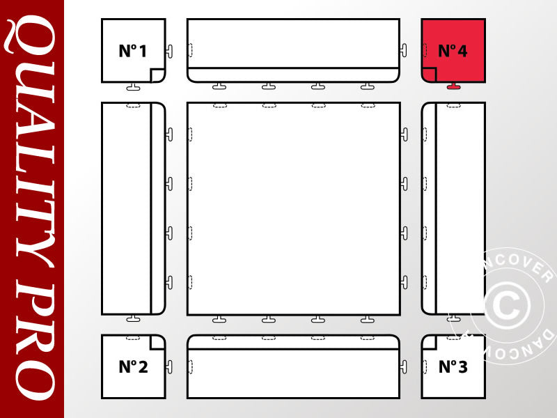 Plastgulv hjørnestykke nr. 4, Antracit