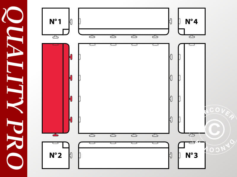 Plastgulv kantstykke, Venstre, Antracit