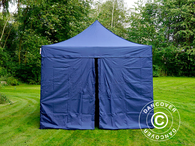 Foldetelt FleXtents Xtreme 50 3x3m Mørk blå, inkl. 4 sider