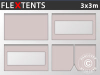 Sidevægge til Foldetelt FleXtents 3x3m, Latte