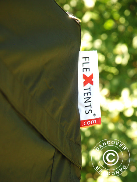 Foldetelt FleXtents PRO 3x3m Sort, inkl. 4 sider