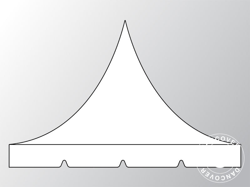 Tagdug til Foldetelt FleXtents PRO Pagoda 3x3m, Hvid